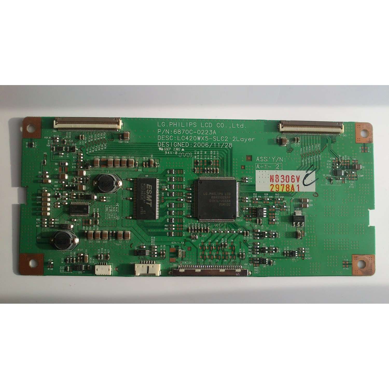 T-CON / LG 6871L-2978A / 0940-0000-1610 / 996510006919 / 6870C-0223A / PANEL LC420WX5-SLD1 / LC420WX5-SLA1 / MODELOS LT-42DG8B / 42LB1DB-EC AEKLLJP / 42PFL7332D/37 / 42PFL552D/05 / 42PFL5522D/05 / VW42LHDTV10A / L42HDTV10A